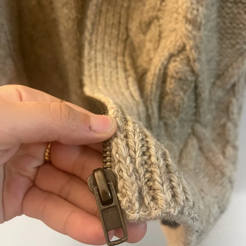 Zara oversized thick knit zippered jacket (new) - Picture 7 of 7